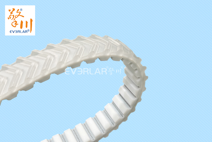 白色聚氨酯PU同步帶加魚(yú)骨紋耐磨耐油食品包裝分揀機(jī)傳動(dòng)帶everlar定制