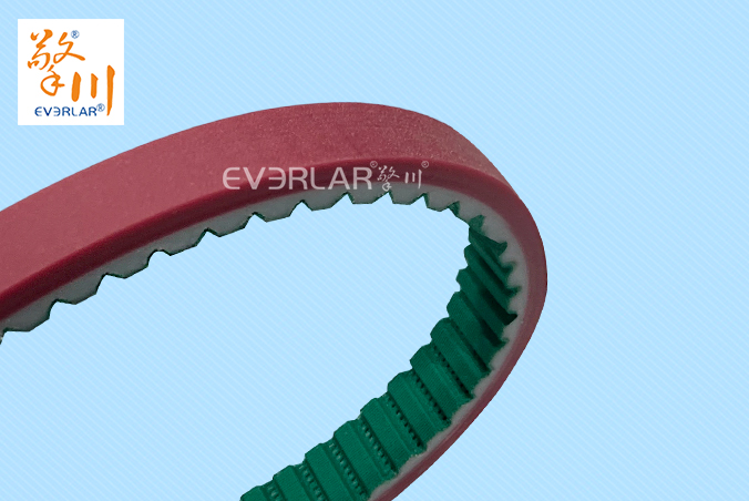PU同步帶加綠布紅膠耐油耐磨食品行業(yè)自動(dòng)化生產(chǎn)線(xiàn)聚氨酯傳動(dòng)帶