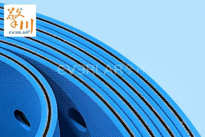 藍(lán)色片基帶打孔低噪音耐磨紡織印刷糊盒機(jī)皮帶尼龍平面?zhèn)鲃?dòng)帶