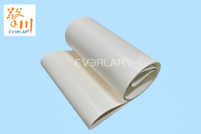 白色PVC直條紋輸送帶耐磨防滑食品加工設備工業(yè)傳送帶
