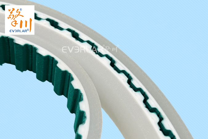 齒面綠布同步帶加透明PU耐磨防滑食品包裝生產(chǎn)線傳動帶聚氨酯齒形帶