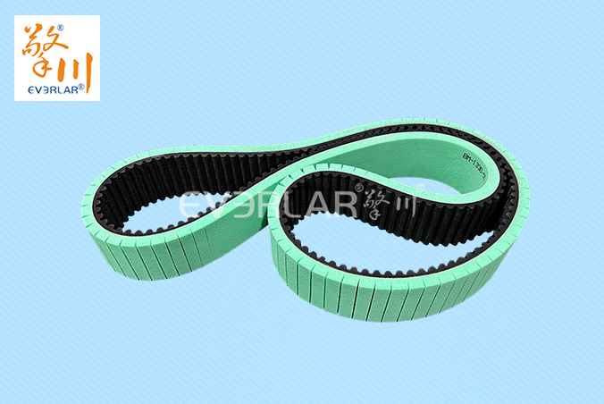 橡膠同步帶加綠色發(fā)泡膠防滑低噪音食品包裝傳動帶齒形帶定制