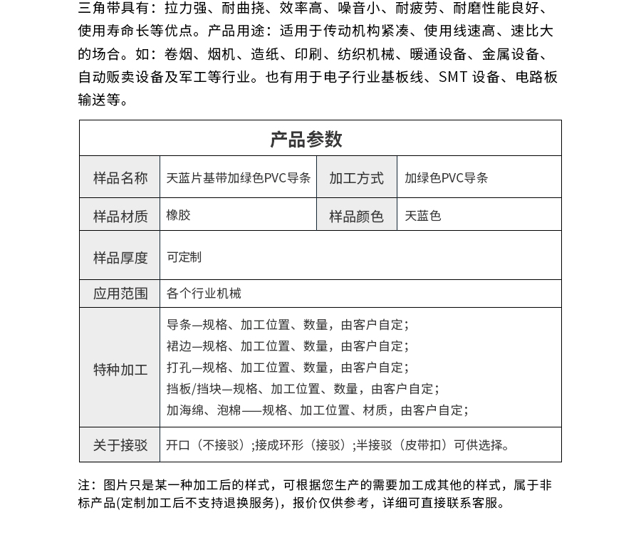 片基帶加齒形導條
